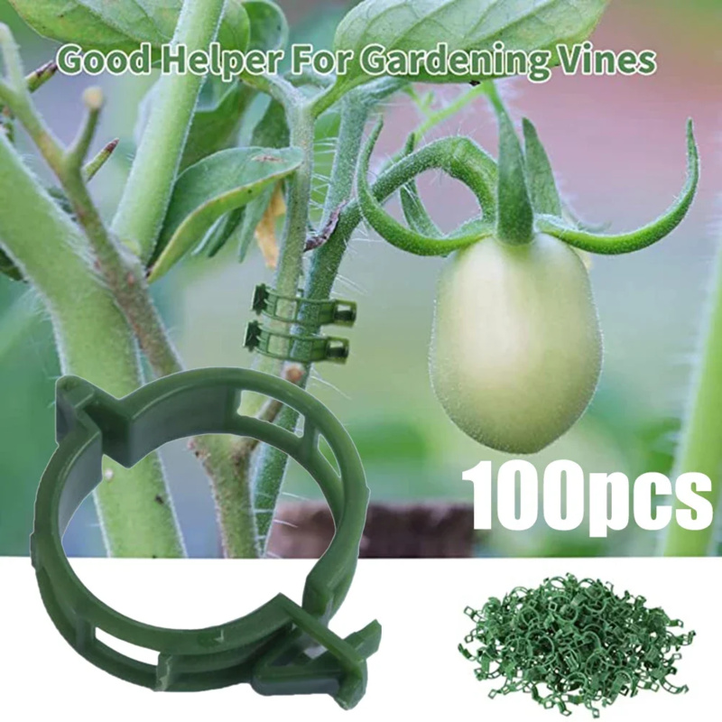 Plant Parent Tools - 100 adet/bitki destek klipsi plastik bağları