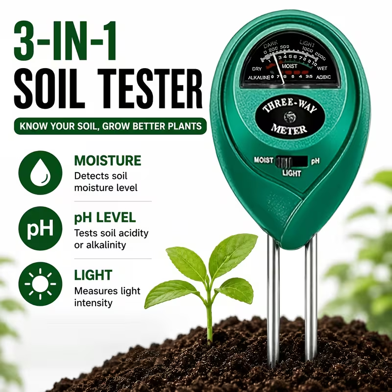 Plant Parent Tools - 3'ü 1 Arada Toprak Test Cihazı